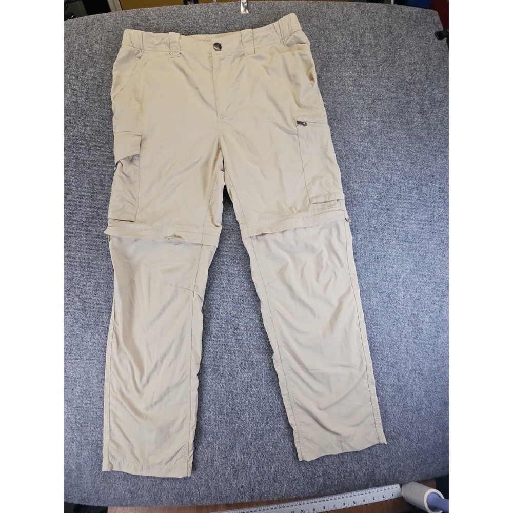 Columbia Omni-Shade Mens 34x32 Beige Nylon Ripstop Convertible Hiking Pants 1585